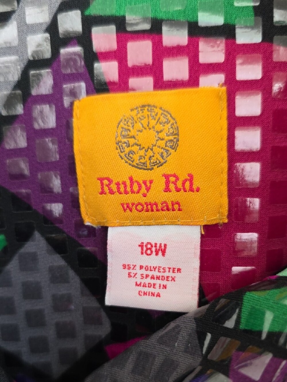 Ruby Rd. Retro Maximalist Sequin Patchwork Jacket in Purple, Pink, Green, Gray - Picture 2 of 7